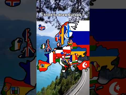 I tried to draw Europe… #viral #europe #flags #shorts