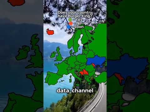 Does your country have Burger King? #viral #geography #mapping #map #fyp #on #burgerking #shorts