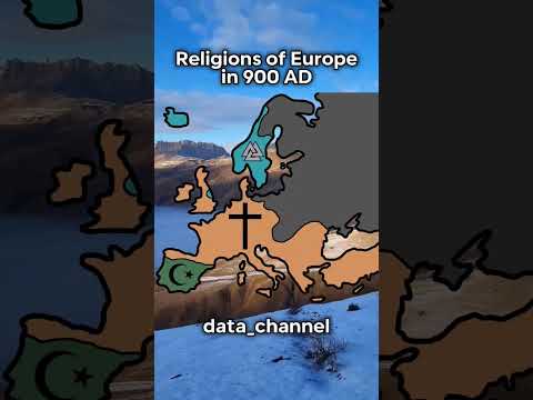 Religions of Europe in 900 AD #map #mapping #religion #islam #christianity #norse #viral #fyp #on