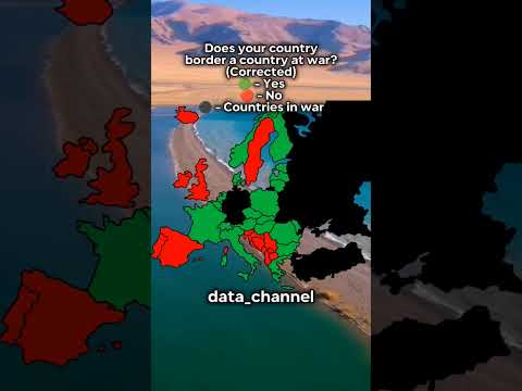 Does your country border a country at war? #viral #geography #mapping #country #map #shorts