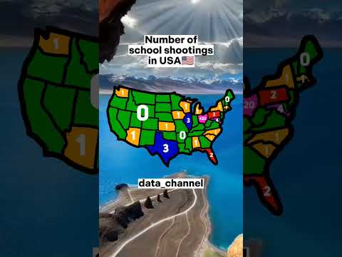 Number of school shootings in USA🇺🇸 #viral #country #mapping #usa #school #fyp #on #state #shorts