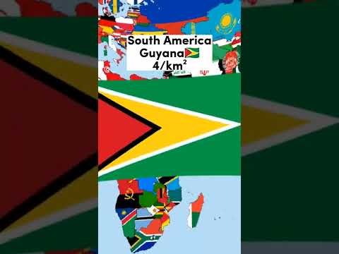 The least populated countries by km&sup2; on every continent🗺️