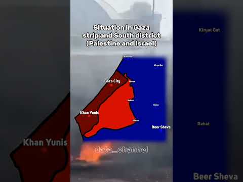Situation in Gaza strip and South district of Palestine and Israel #shorts #mapping #today #news